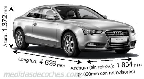 Medidas Audi A5 Coupé 2012