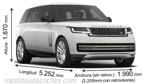 Medidas Land-Rover Range Rover LWB 2022 con dimensiones de longitud, anchura y altura