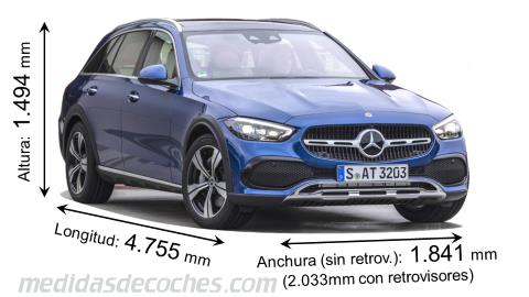 Medidas Mercedes-Benz C All-Terrain 2022 con dimensiones de longitud, anchura y altura