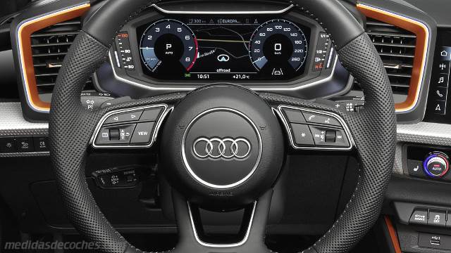 Detalle interior del Audi A1 citycarver