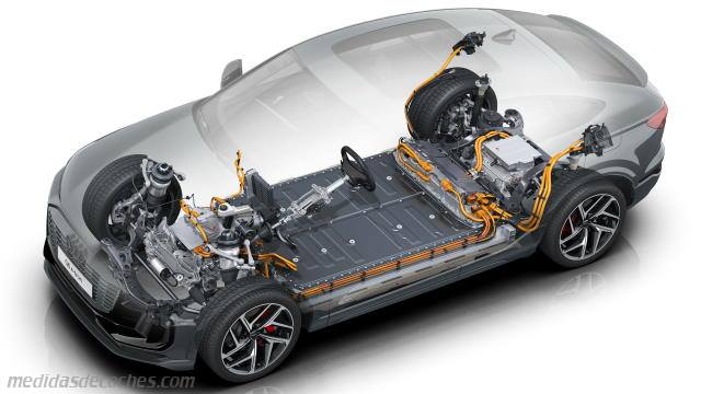 Detalle interior del Audi Q6 Sportback e-tron