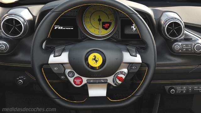 Detalle interior del Ferrari F8 Spider