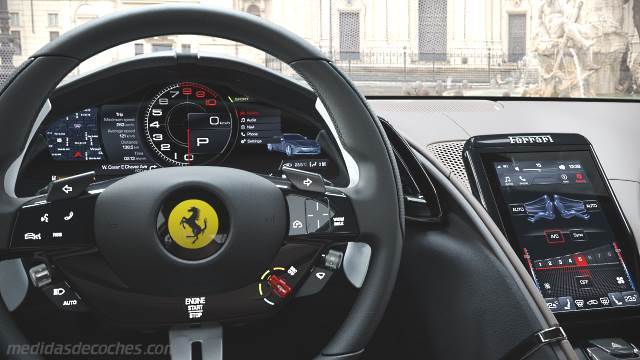 Detalle interior del Ferrari Roma