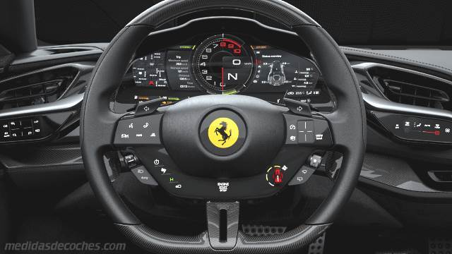 Detalle interior del Ferrari SF90 Spider