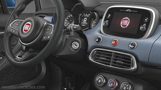 Detalle interior del Fiat 500X