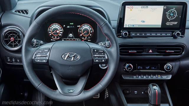 Detalle interior del Hyundai Kona
