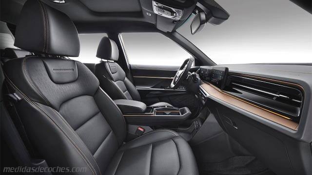 Detalle interior del KGM Musso EVX