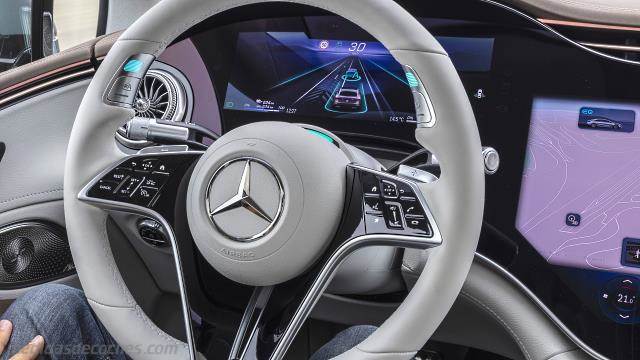 Detalle interior del Mercedes-Benz EQS