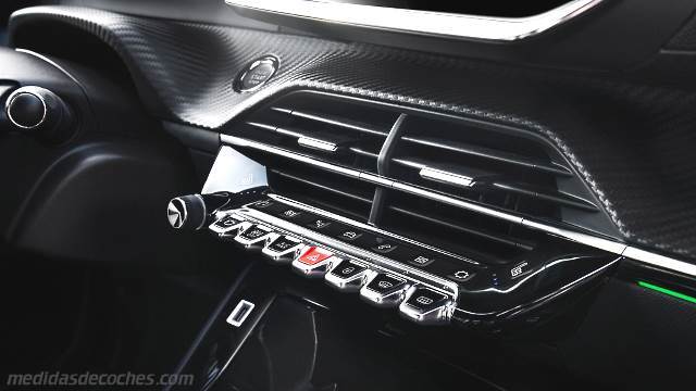 Detalle interior del Peugeot 208