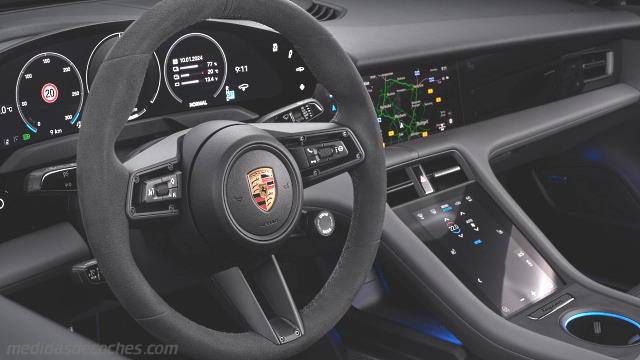 Detalle interior del Porsche Taycan