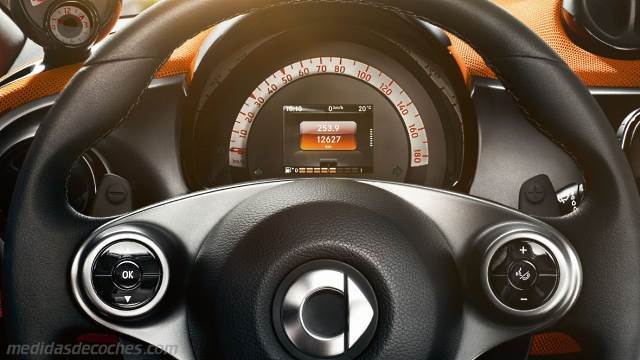 Detalle interior del Smart fortwo