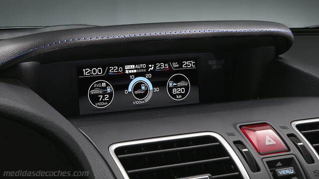 Detalle interior del Subaru Levorg