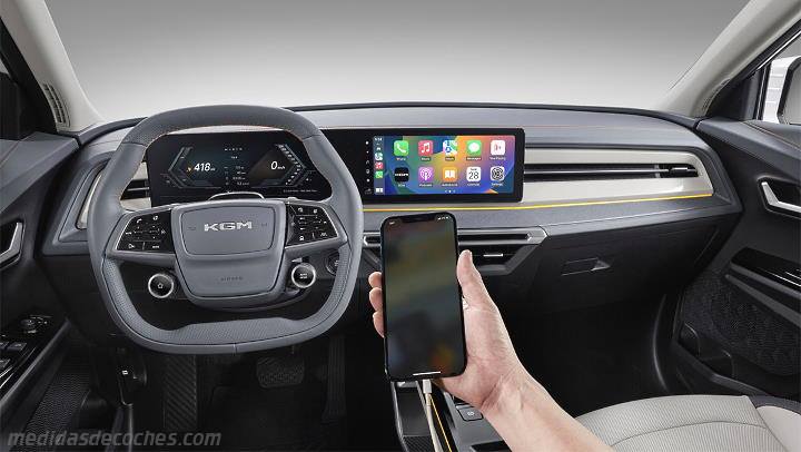 Salpicadero KGM Musso EVX 2026