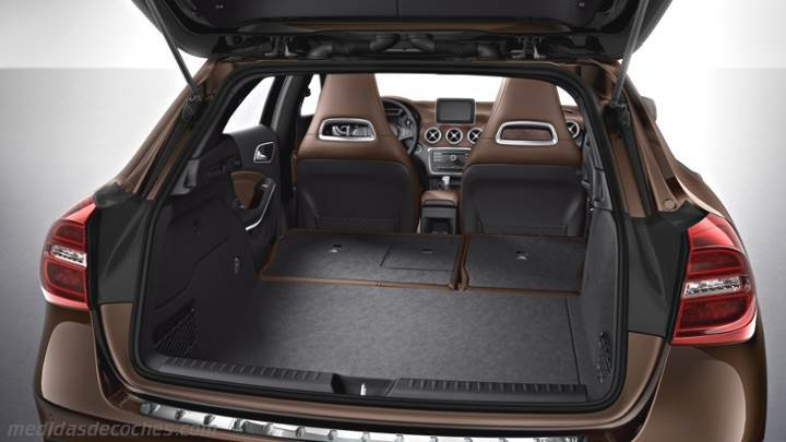Medidas MercedesBenz GLA 2014, maletero e interior