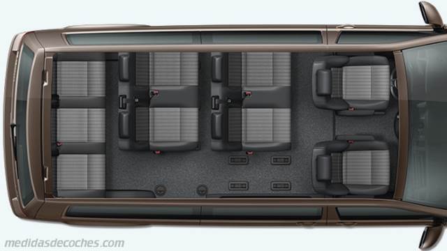 Interior Volkswagen T6 Caravelle Larga 2015