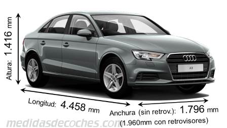 Medidas Audi A3 Sedan 2016