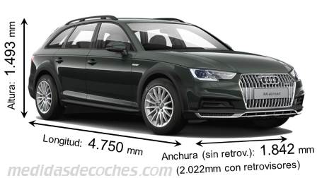 Medidas Audi A4 allroad quattro 2016