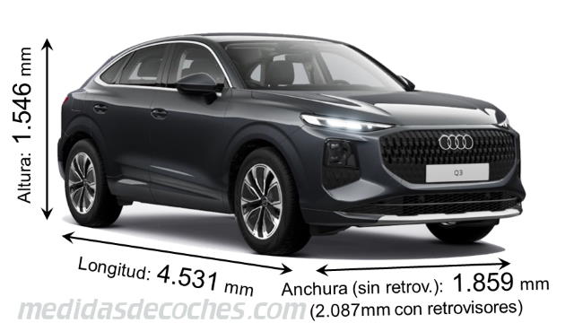 Audi Q3 Sportback tamaño