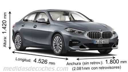 Medidas BMW Serie 2 Gran Coupé 2020