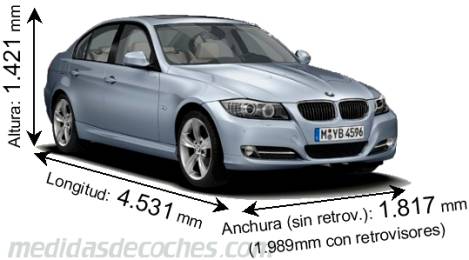 Medidas BMW Serie 3 Berlina 2009