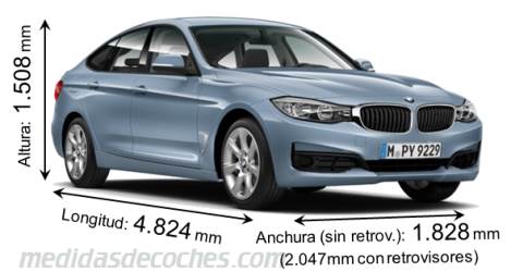 Tamaño del BMW Serie 3 Gran Turismo 2013