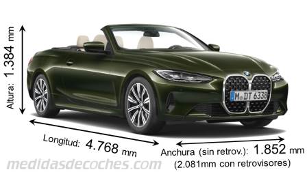 BMW Serie 4 Cabrio cotas en mm