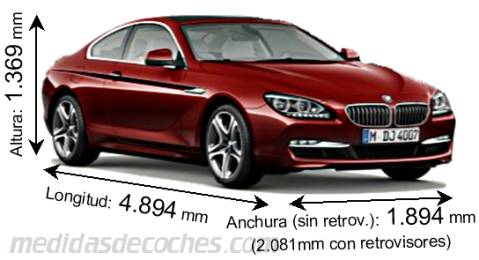 Medidas BMW Serie 6 Coupé 2011