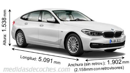 Medidas BMW Serie 6 Gran Turismo 2018