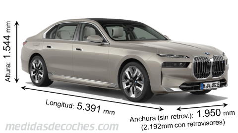 BMW Serie 7 largo x ancho x alto