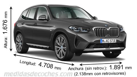 BMW X3 cotas en mm