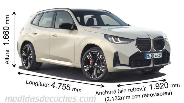 BMW X3 cotas en mm