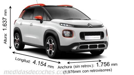 Medidas Citroen C3 Aircross 2018