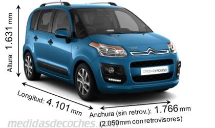 Medidas Citroen C3 Picasso 2013