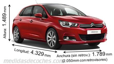 Medidas Citroen C4 2015