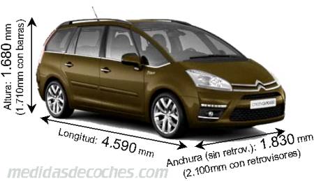 Medidas Citroen Grand C4 Picasso 2011