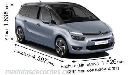 Medidas Citroen Grand C4 Picasso 2013