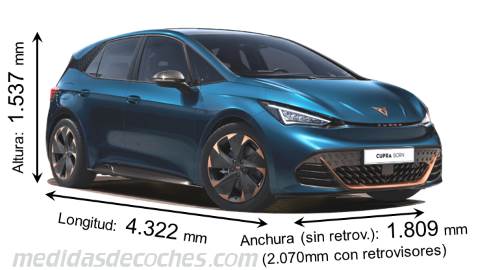 CUPRA Born cotas en mm