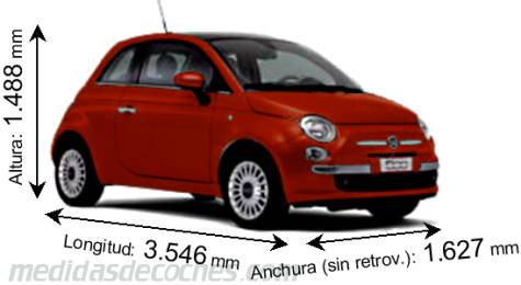 Medidas Fiat 500 2008