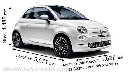 Fiat 500 dimensiones