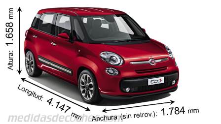 Medidas Fiat 500L 2012