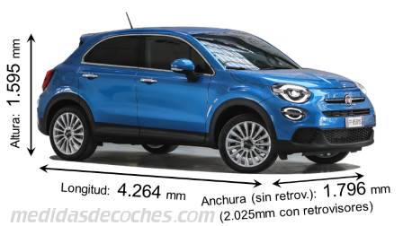 Tamaño del Fiat 500X 2019