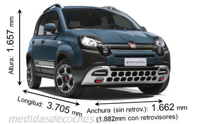 Medidas de Nuevo Fiat Panda Cross 2021