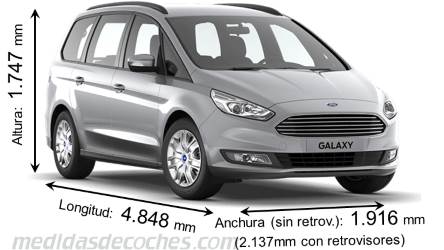 Medidas Ford Galaxy 2015