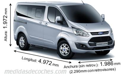 Medidas Ford Tourneo Custom L1 2013