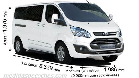 Medidas Ford Tourneo Custom L2 2013