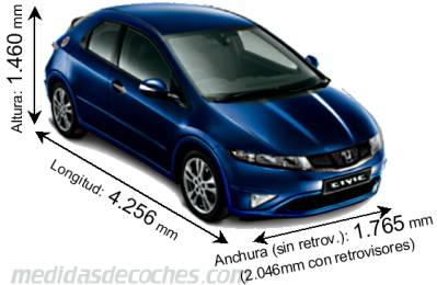 Medidas Honda Civic 2009