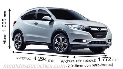 Tamaño del Honda HR-V 2015