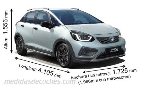 Honda Jazz Crosstar largo x ancho x alto