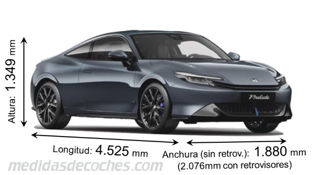 Dimensiones Honda Prelude