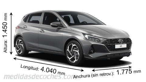 Medidas de Nuevo Hyundai i20 2021